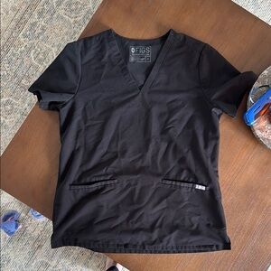 Figs Casma Black Scrub Top